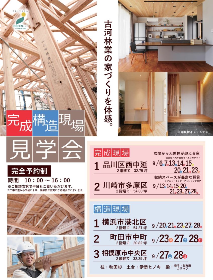 9月完成現場・構造現場見学会【古淵】